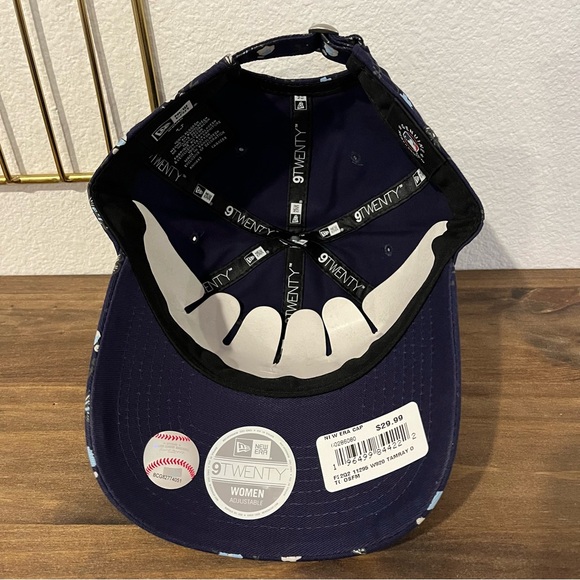 Tampa Bay Devil Rays Hat Cap Women Butterfly Flowers Blue Strapback 9Twenty NEW - Picture 2 of 5